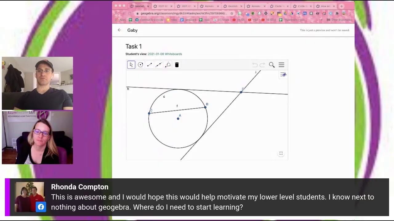 GeoGebra Classroom - Students Make Constructions - YouTube