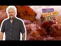 Guy Eats LEGIT Pig Tails at a Jamaican-Chinese Spot | Diners, Drive-Ins and Dives | Food Network