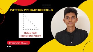 Hollow Right Triangle Star Pattern || Pattern Program Series L- 5 #star_pattern #programming