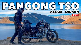 UNBELIEVABLE BLUE PANGONG LAKE AT MERAK | ASSAM TO LADAKH ON MY CLASSIC 350 REBORN