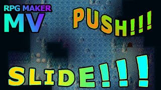 RPG MAKER MV - Ice Cave SLIDE and PUSH Object PUZZLES (test)