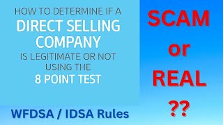 SELECT RIGHT AND LEGAL DIRECT SELLING COMPANY WITH 8 POINTS TEST - GET SUCCESS IN 2025