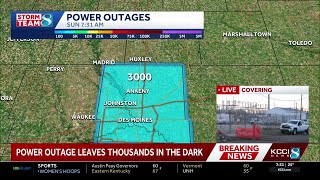 Power outage leaves thousands in the dark in downtown Des Moines Sunday morning