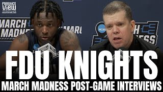 FDU Knights & Coach Tobin Anderson React to HISTORIC #16 vs. #1 Upset of Purdue Boilermakers