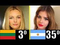 LOS 50 PAÍSES CON MÁS MUJERES