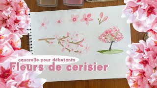 4 façons de peindre les FLEURS DE CERISIER à l’aquarelle 🌸