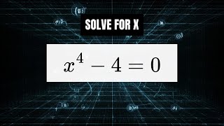 only 1% can find 4 solutions Solving the Equation x⁴ - 4 = 0: A Step-by-Step By Math \u0026 Words