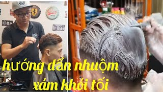 Hướng dẫn chi tiết kỹ thuật nhuộm màu xám khói tối