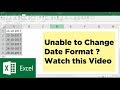 Unable to Change Date Format in Excel ? You need to watch this | Microsoft Excel Tutorial