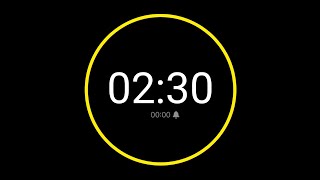 2 Minute 30 Second Countdown Timer with Alarm / iPhone Timer Style