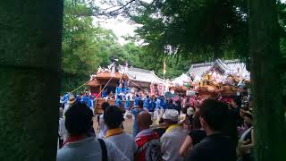 2018.7/29南河内郡太子町山田祭礼　科長神社宮入　後屋