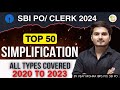 SBI Clerk Preparation 2024 | Top 50 Simplification | All types Covered | SBI PO 2024 | Vijay Mishra