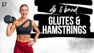 🌶 40 Min GLUTES & HAMSTRINGS Workout With Dumbbells & Booty Band | SUPERSETS | STRONG SUMMER 57