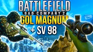 AGGRESSIVE SNIPING Battlefield Bad Company 2 (Gol Magnum + SV98 Sniper)