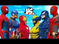 SPIDER-MAN, IRON MAN & CAPTAIN AMERICA vs DEADPOOL, VENOM & WOLVERINE - EPIC SUPERHEROES WAR