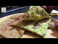 aamchi mumbai special egg pocket paratha পরোটার মধ্যে hole করে আবার তার মধ্যে আবার ডিম্ 😂