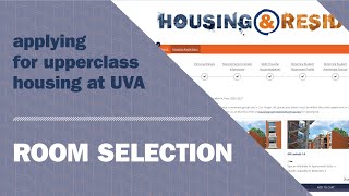 UVA Upperclass Housing Application: Room Selection