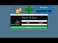 How to add data to excel using Python | Excel using openpyxl | Tkinter | Python Tutorial #2