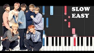 BTS (방탄소년단) - Answer: Love Myself (SLOW EASY PIANO TUTORIAL)