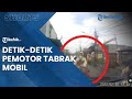 Video Detik-detik Pemotor Tabrak Mobil Viral di Medsos, Netizen Menilai Seperti Disengaja