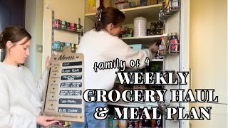 Big Weekly Tesco Grocery Haul \u0026 Family of 4 Meal Plan, Kitchen Restock \u0026 Cupboard Organising.