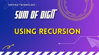 Sum Of Digit Using Recursive Function Bangla | Recursion Bangla Tutorial