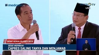 Debat Kedua Capres Part 5, Jokowi Tangkis Tudingan Prabowo Soal Pangan