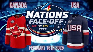 Canada vs USA - 4 Nations Face Off Full Game Highlights 2/15/2025 (NHL 25 Sim)