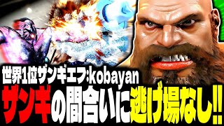 【SF6】世界1位ザンギエフ！ザンギの間合いに逃げ場なし！！「kobayan:ザンギエフ」【スト6】