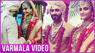 Sonam Kapoor And Anand Ahuja Varmala VIDEO | Sonam Anand Wedding