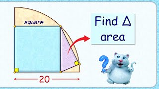 Find area of triangle #maths #geometry #circle #olympiad #cds #cat #sat  #cbse #ssc #cgl 83