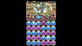 パズドラ【アテナ降臨！煌女神　超地獄級】黄泉の主神・イザナミ16倍PT ノーコン