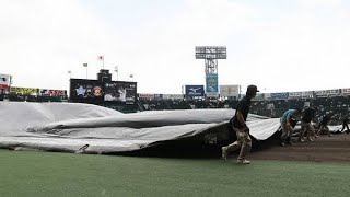 甲子園が豪雨と雷鳴で大パニック…　阪神―DeNA戦は中止に