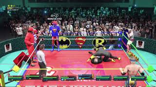 WWE 2K24 The Living Legends vs The Miztourage Match#1 Batman's birthday