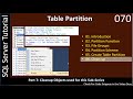 Table Partition | Part 6 - Cleanup | SSMS TSQL Tutorial #70
