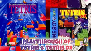 Gameplay of Tetris (NES, 1989) \u0026 Tetris DX (Gameboy Color, 1998)