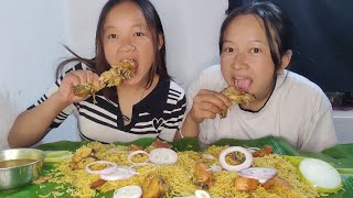 CHIKEN BIRYANI MUKBANG 😍😍DIDI BAHINI ||#bidyakalarai #mukbang