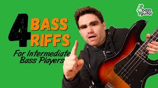 4 Bass Riffs For Intermediate Bass Guitar Players