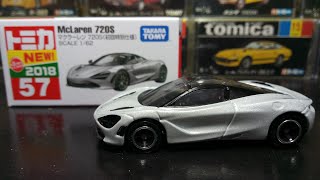 (12月新 December new)Tomica unboxing no.57 McLaren 720S (gray)