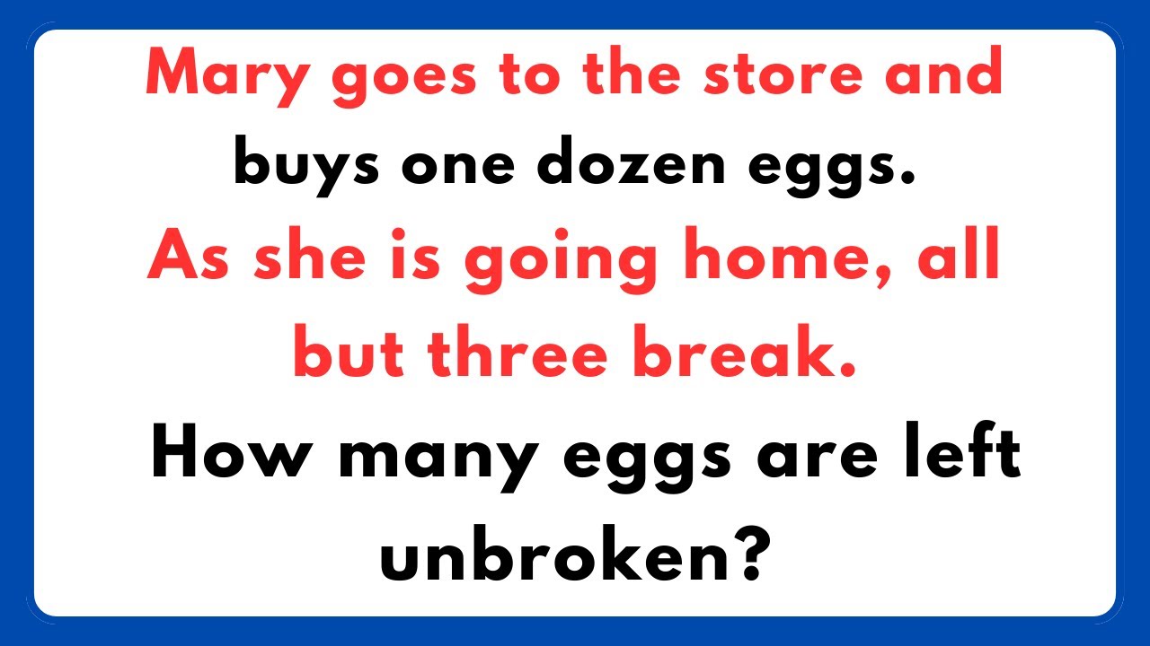 Fun Brain Teasers With Answers Youtube