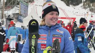 Intervju Elsa Fermbäck & Anna Swenn Larsson efter slalom World Cup Åre