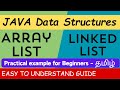 ArrayList in Java | LinkedList  in Java | LinkedList vs ArrayList in Java