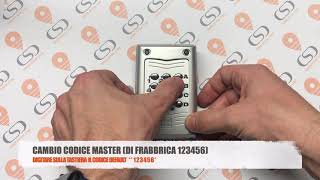 Creazione nuovo codice MASTER tastiera radio Cardin SSB-T9K4