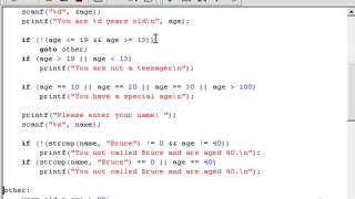 C Programming Tutorial 25 The goto statement
