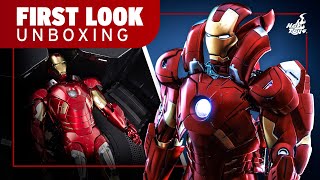 Hot Toys Iron Man Mark 7 Open Armor Figure Unboxing | First Look