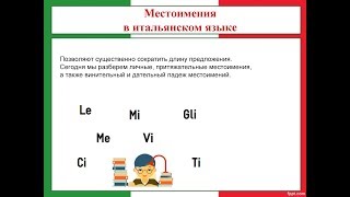 ВCE МЕСТОИМЕНИЯ итальянского языка в одном видео!