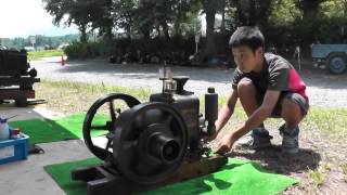 長野にて発動機少年発見！！ いさみＭB－３０　２０１３ ISAMI Vintage Stationary Engines