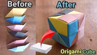 How To Make a Paper Transforming Cube 🎁