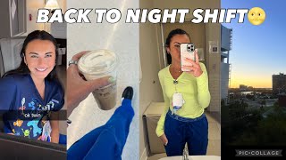 FIRST 3 NIGHT SHIFTS | adjusting to new routine, sleep struggles, meal prep, lashes