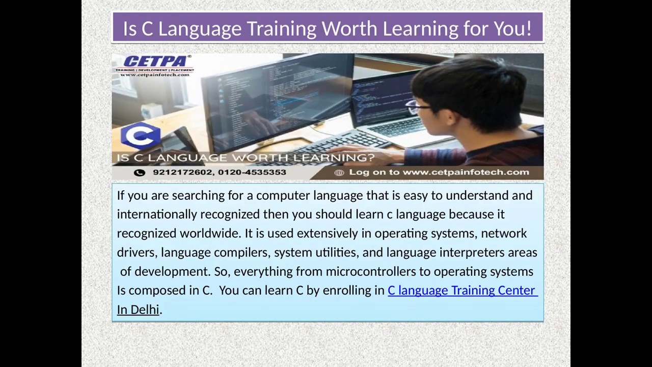 Is C Language Training Worth Learning For You! - YouTube